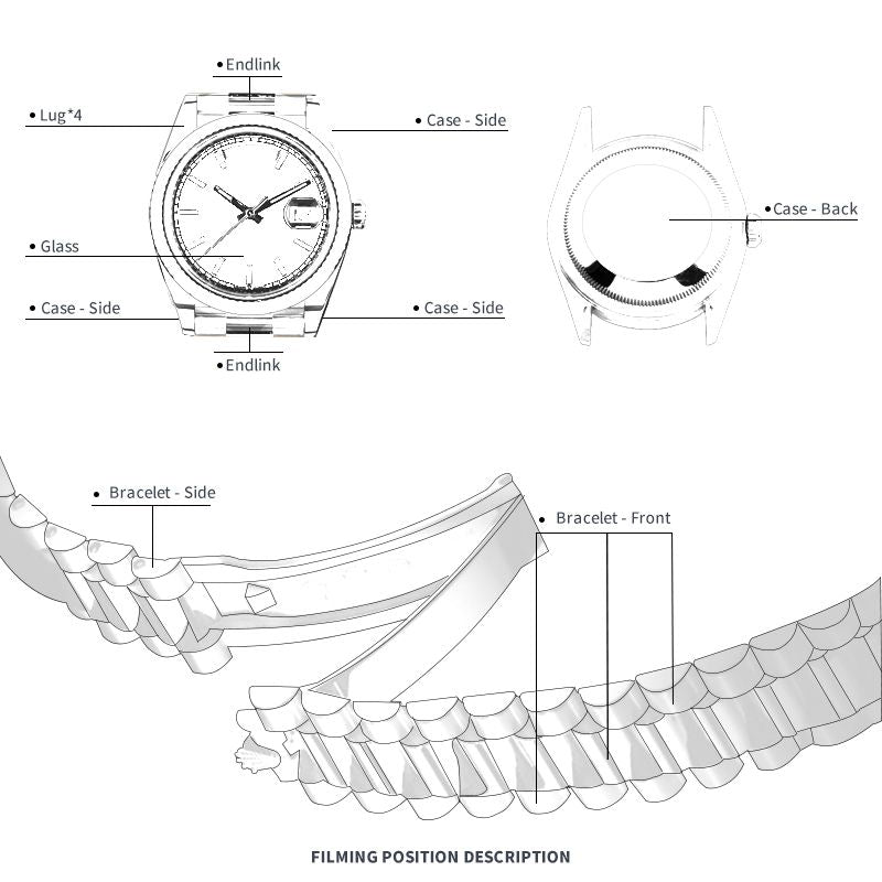 ARTZ WATCH PROTECTIVE FILM FOR ROLEX DAYDATE 36 118348