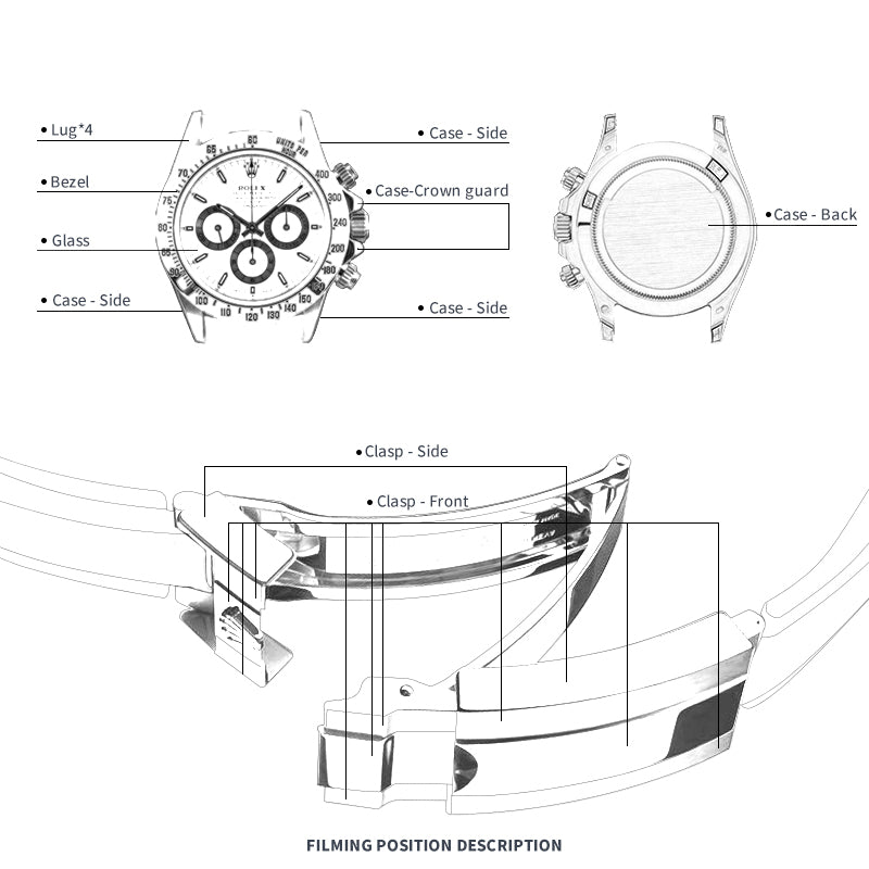 ARTZ WATCH PROTECTIVE FILM FOR ROLEX DAYTONA 40 m116515LN-0019