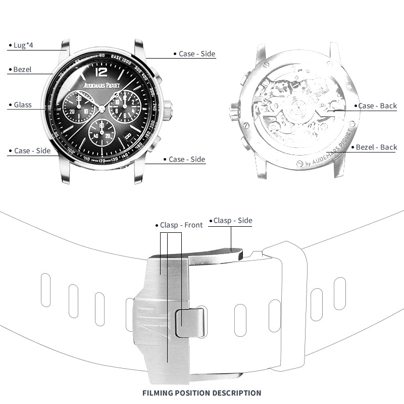 ARTZ 手表保护膜适用于爱彼 (Audemars Piguet) 代码 11.59 41 26393BC.OO.A002KB.01