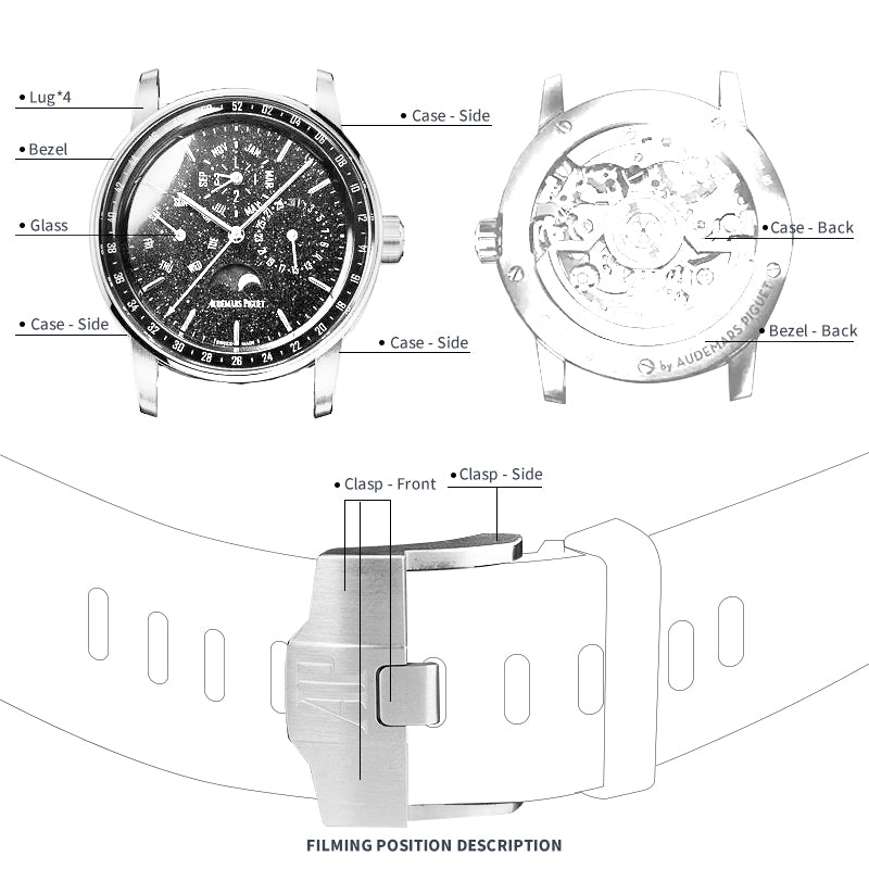 ARTZ 手表保护膜适用于爱彼 (Audemars Piguet) 代码 11.59 41 26394BC.OO.D027KB.01